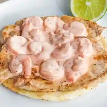 Arepa Cañón Camarón Salsa Rosada