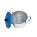 Imusa Olla Aluminio Alta Tapa Azul 5.5 L 22 cm