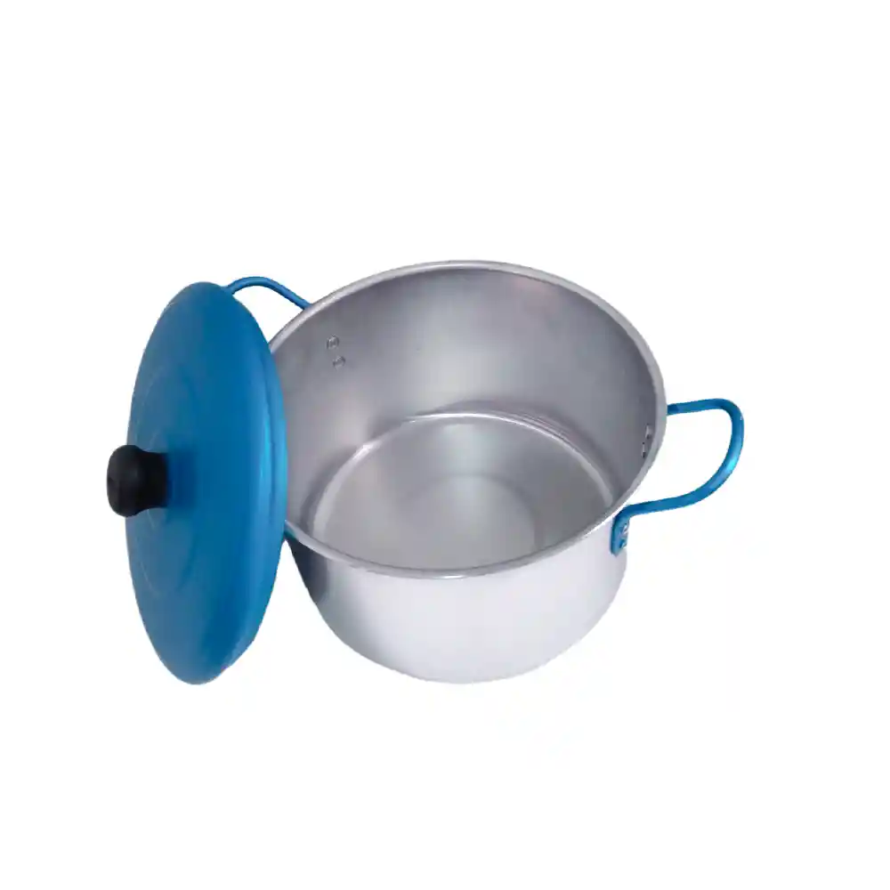 Imusa Olla Aluminio Alta Tapa Azul 5.5 L 22 cm