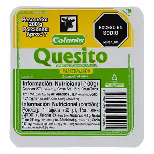 Colanta Queso Fresco Semiblando Graso