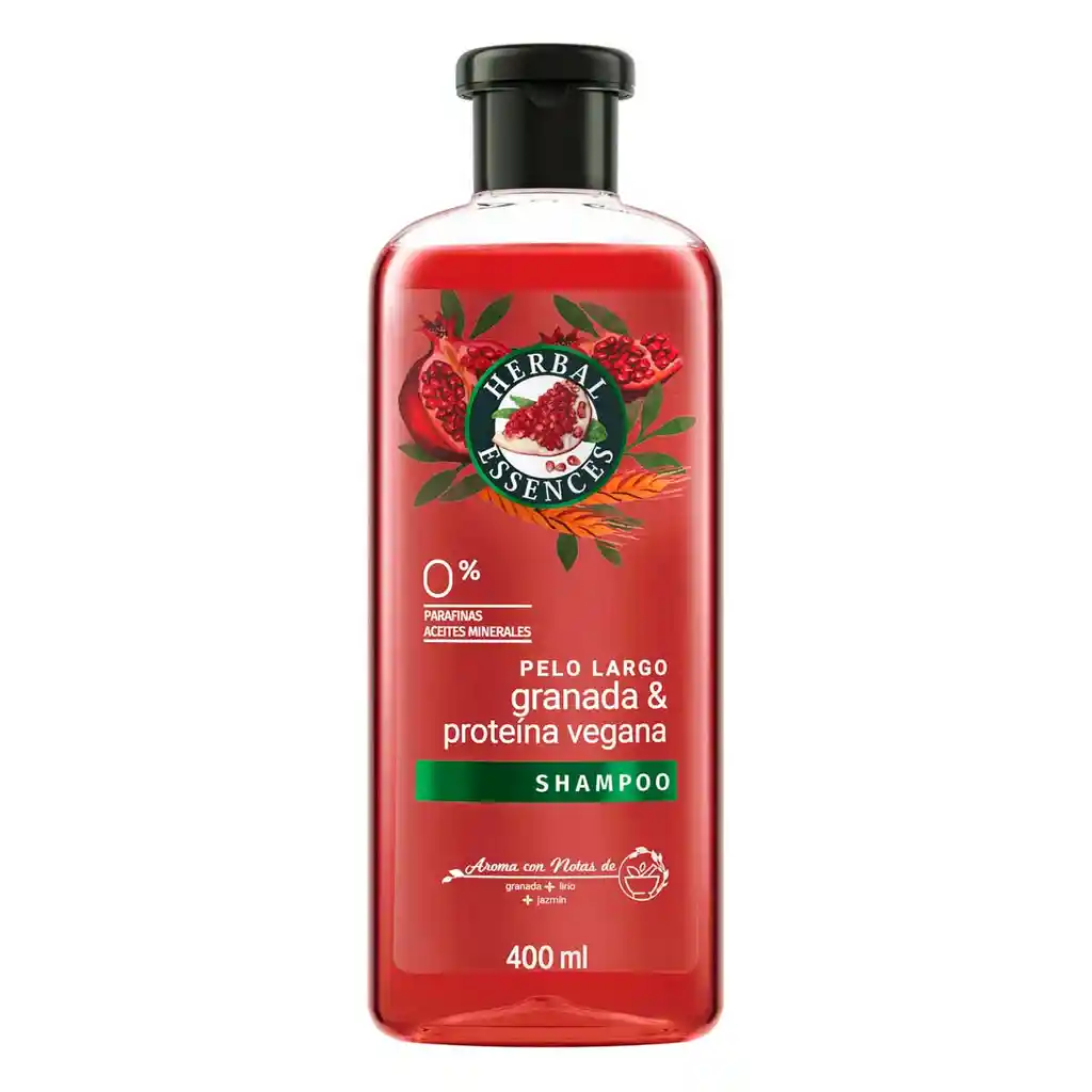 Herbal Essences Shampoo Granada y Proteína Vegana