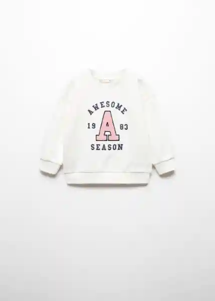 Buzo Sudadera Season Off White Talla 72 Niña Mango