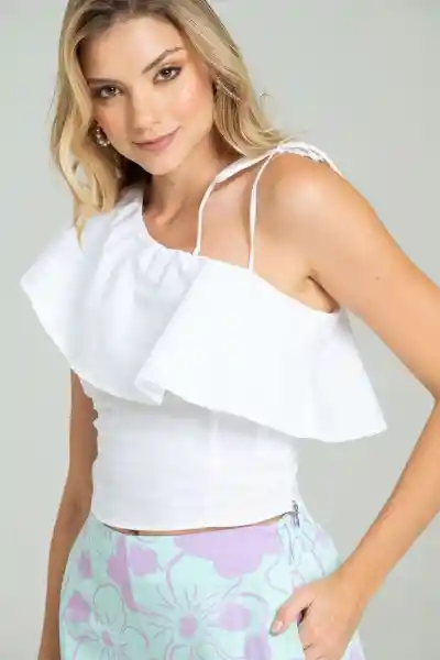 Crop Top Aldson Color Blanco Talla XS Ragged