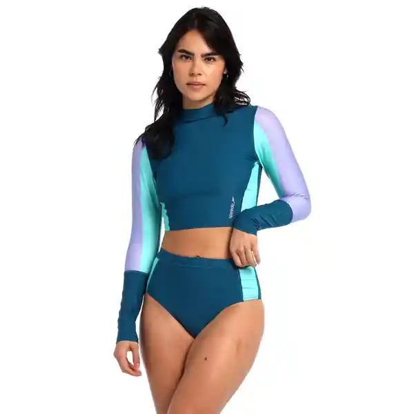 Panty Tiro Alto Huli Dark Teal Mujer Talla XL Speedo