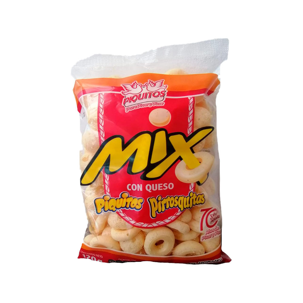 Piquitos Snack Pirrosquitas Mix con Queso 120 g