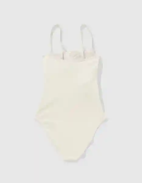 Enterizo Aerie Blanco Talla: SMALL 6088125 American Eagle