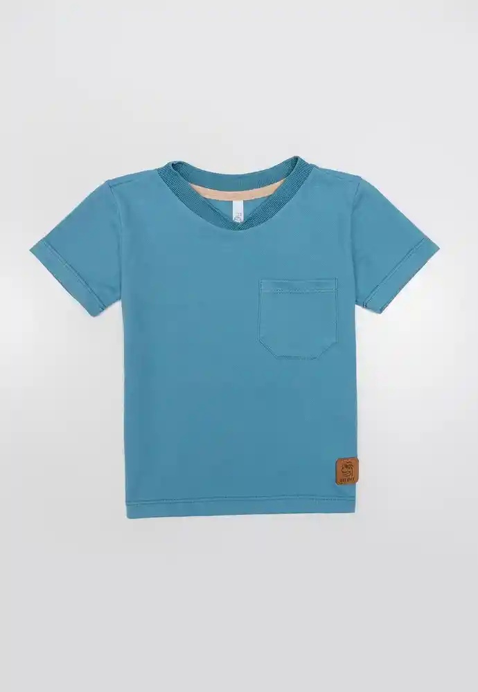 Camiseta Manga Corta 2t-azul