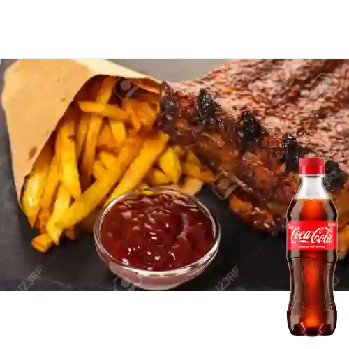 Combo Costillas Bbq 250 +Cocacola Orig 400ml