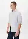 Camisa Kodak1 Gris Talla M Hombre Mango