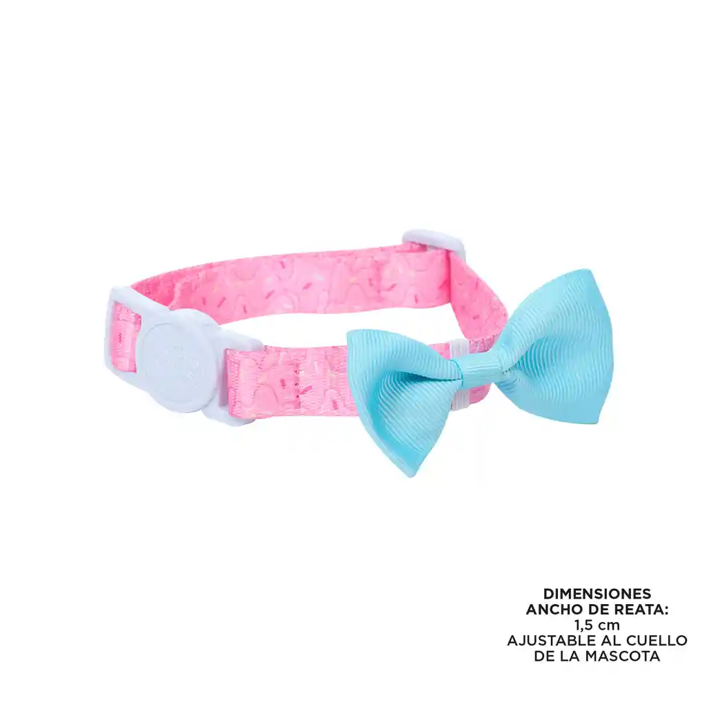 Collar Ajustable Para Gato Michi Rosado