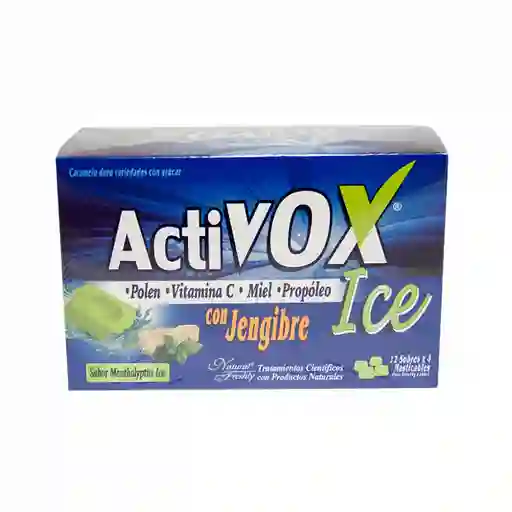 Activox Ice Caramelo Duro con Azúcar Jengibre Sabor Mentholyptus