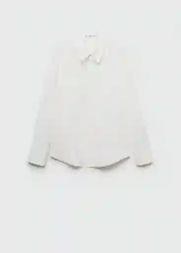 Camisa Basic Offwhite Talla L Mujer Mango