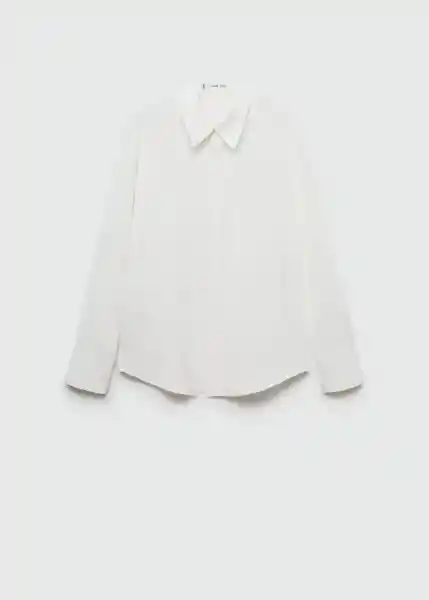 Camisa Basic Offwhite Talla L Mujer Mango