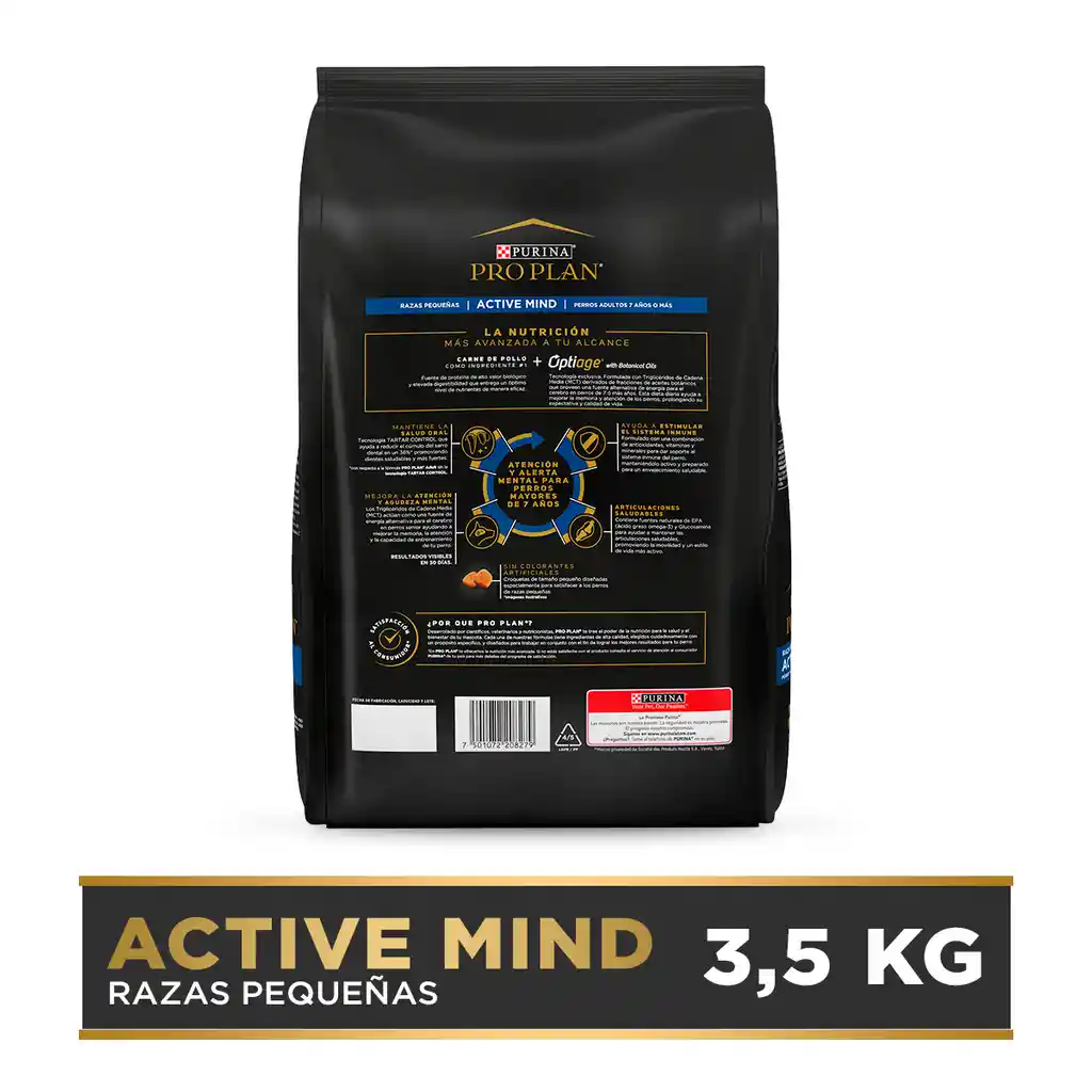 Comida para Perros adultos +7 años razas pequeñas Purina Pro Plan x 3 kg