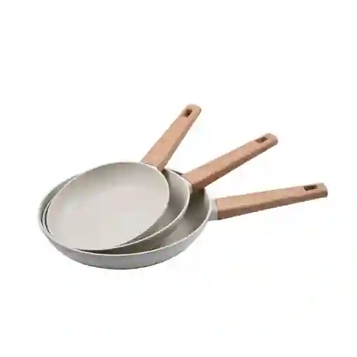 Set 3 Pzs Sartenes Alu Forj Ind Naturally Bg Bergner Bg34741cr