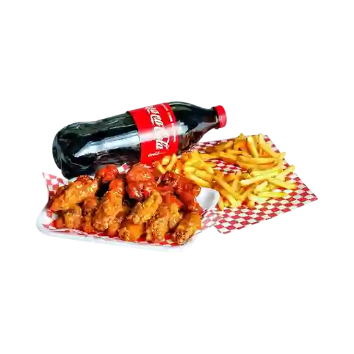 30 Alas , Papas, Gaseosa 1,5 (Promoción 4 Alas)