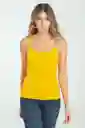 Top Penelope Color Amarillo Mostaza Talla S Ragged