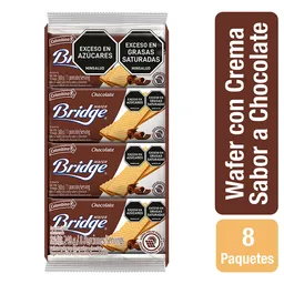 Bridge Galleta Tipo Wafer con Crema Sabor Chocolate