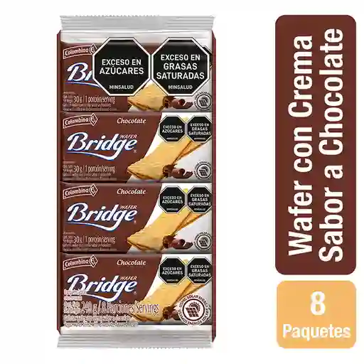 Bridge Galleta Tipo Wafer con Crema Sabor Chocolate
