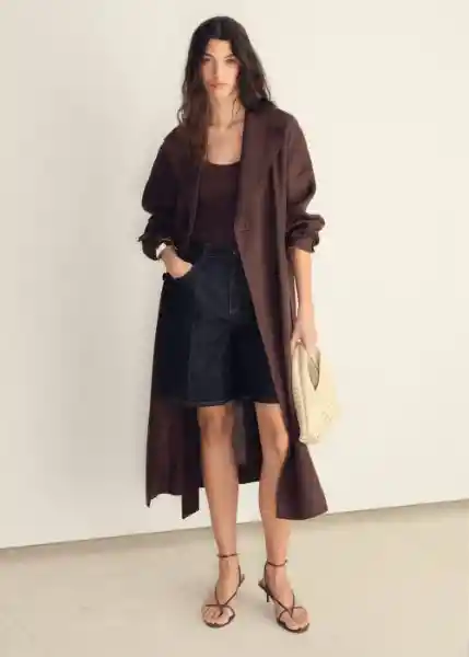 Bermuda Camilla Tejano Soft Talla 38 Mujer Mango