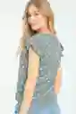 Blusa Psuedo Color Verde Salvia Talla XS Ragged