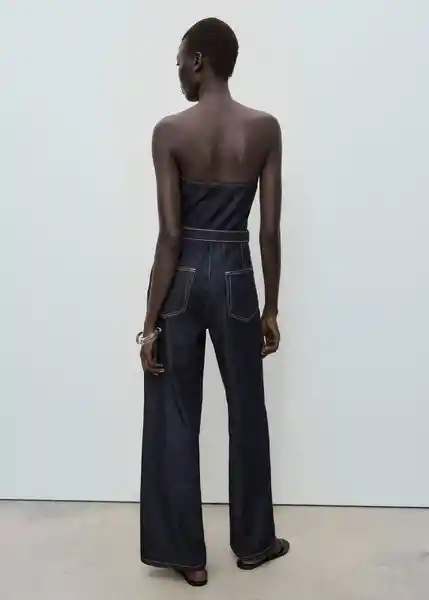 Enterizo Mono Cally Tejano Soft Talla M Mujer Mango