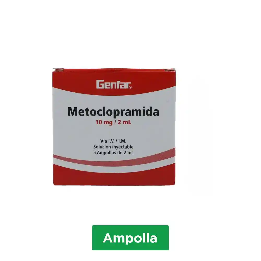 Genfar Metoclopramida Solución Inyectable Ampolla (10 mg)