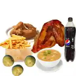 Combinado de Cuartos y Bebida.
