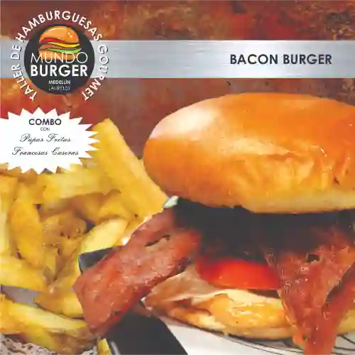Bacon Burger + Papas Fritas