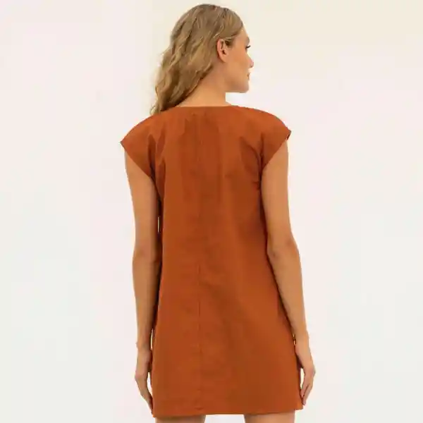 Vestido Corto Madison Terracota L