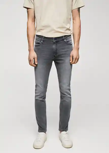 Pantalón Jean Jude Tejano Gris Oscuro Talla 36 Hombre Mango