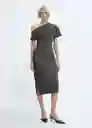 Vestido Adriana2 Gris Medio Vigoré Talla L Mujer Mango