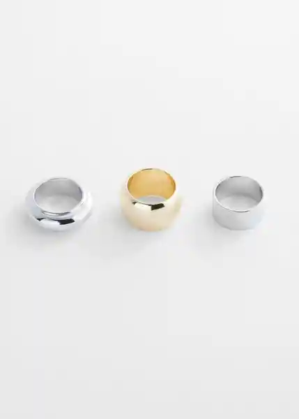 Pack Anillo Suri Plata Talla L Mujer Mango