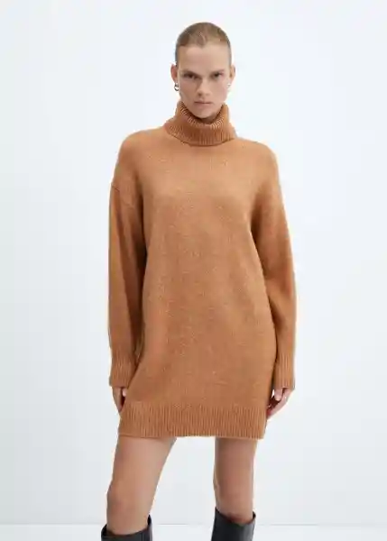 Vestido Taldora Camel Talla 18 Mujer Mango