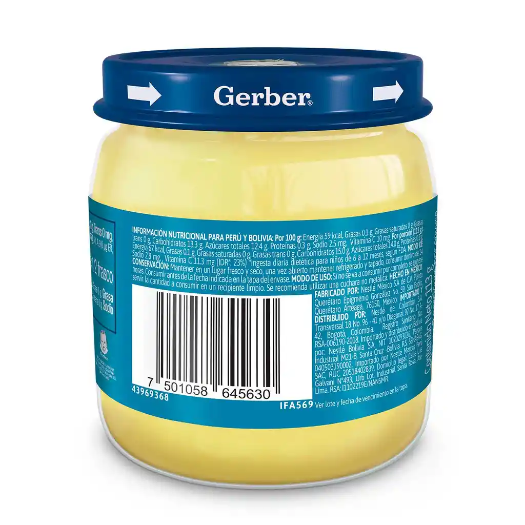 Compota GERBER de pera x 113g