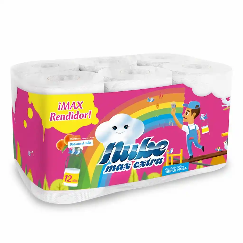 Nube Papel Higiénico Triple Hoja Max Extra 
