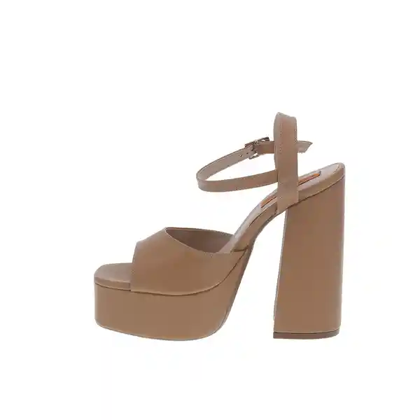 Sandalias Tacón Audrey Beige Talla 39