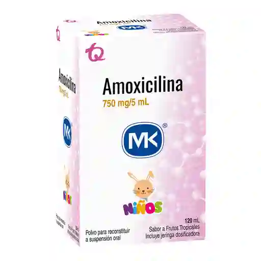 Amoxicilina Mk Suspensión Oral 750mg/ 5 Ml