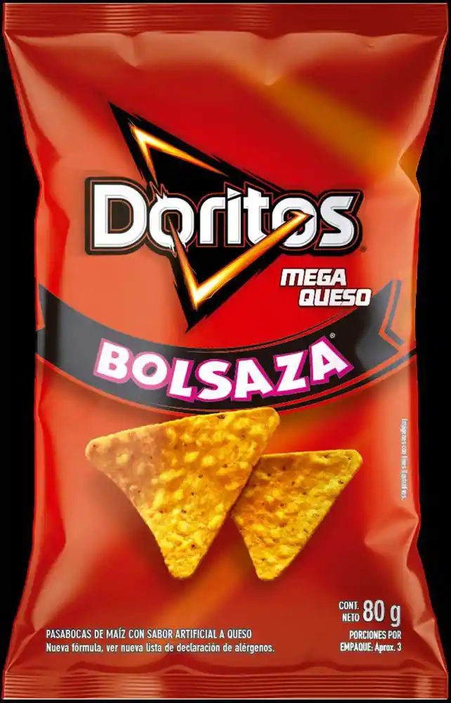 Pasabocas Doritos Bolsaza Mega Queso (80 Gr)