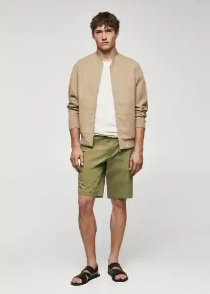 Bermuda Gracia Khaki Talla 40 Hombre Mango