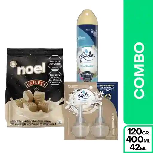 Combo Mamá Noel Baileys+Glade Paraiso Azul + Abrazos de Vainilla