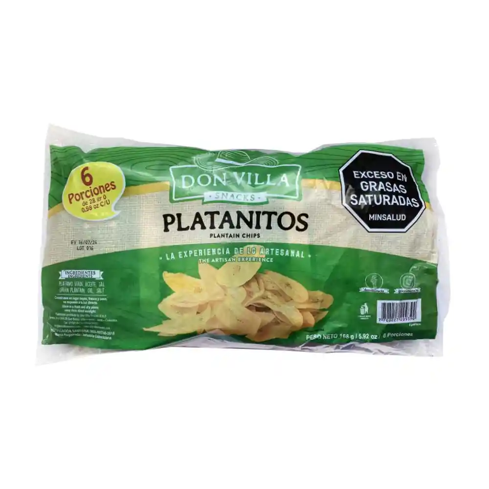 Platanito Don Villa Snacks Platanitos (168 Gr)