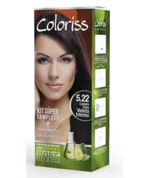 Coloriss Tintura Capilar Tono Castaño Claro Violeta Intenso 5.22