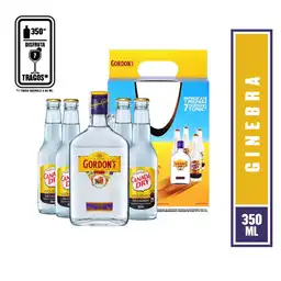 Pack Gordons Dry 350ML + 4 Tonicas