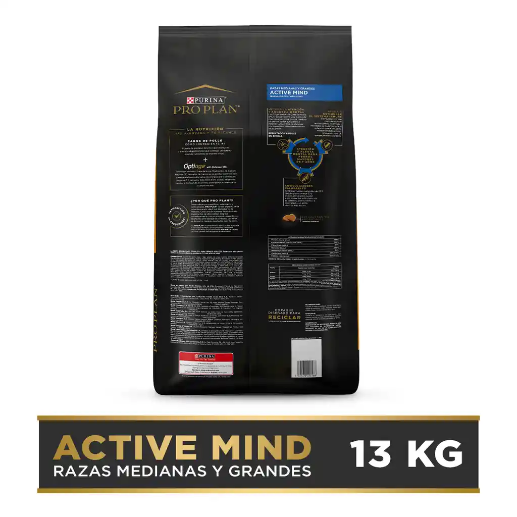 Comida para Perros adultos +7 años razas medianas Purina Pro Plan x 13 kg