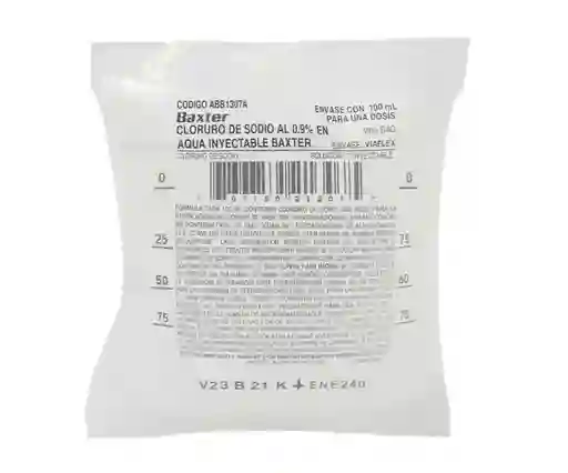 Baxter Minibag Cloruro de Sodio Vbb0148L (0.9%) SOL INY BOL X 100ML
