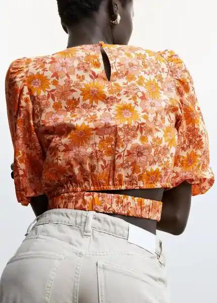 Blusa Gungy-H Naranja Talla XS Mujer Mango