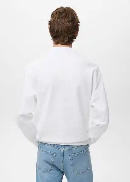 Buzo Sudadera Tokio Blanco Talla L Hombre Mango