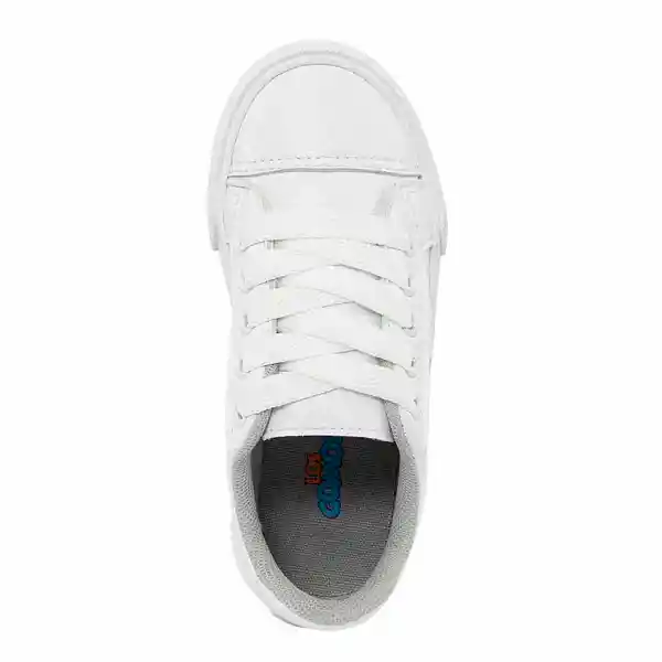 Los Gomosos Tenis Escolar Capra Bajo Unisex Blanco Talla 27