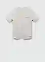 Camiseta Defo Gris Claro Vigore Talla L Hombre Mango